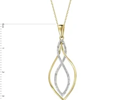 Zawieszka z żółtego złota z diamentami - 0,03 ct - próba 375