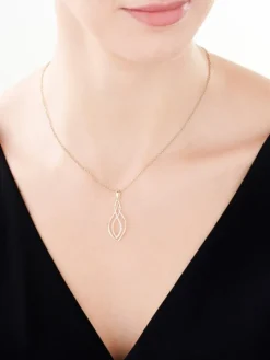 Zawieszka z żółtego złota z diamentami - 0,03 ct - próba 375