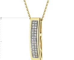 Zawieszka z żółtego złota z diamentami - 0,10 ct - próba 585