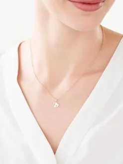 Zawieszka z żółtego złota z diamentem - litera Z - 0,004 ct - próba 375