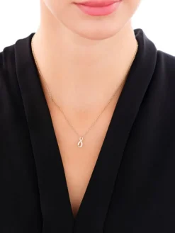 Zawieszka z żółtego złota z diamentem - nieskończoność - 0,003 ct - próba 375