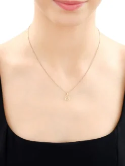 Zawieszka z żółtego złota z diamentem - litera G - 0,003 ct - próba 585