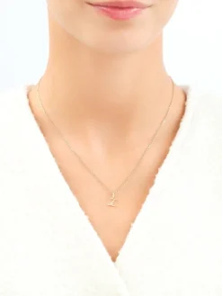 Zawieszka z żółtego złota z diamentem - litera Z - 0,003 ct - próba 375