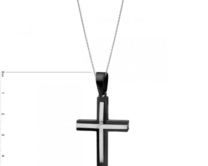 Zawieszka ze stali szlachetnej - krzyż