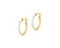 Zlote kolczyki - koła, 18 mm