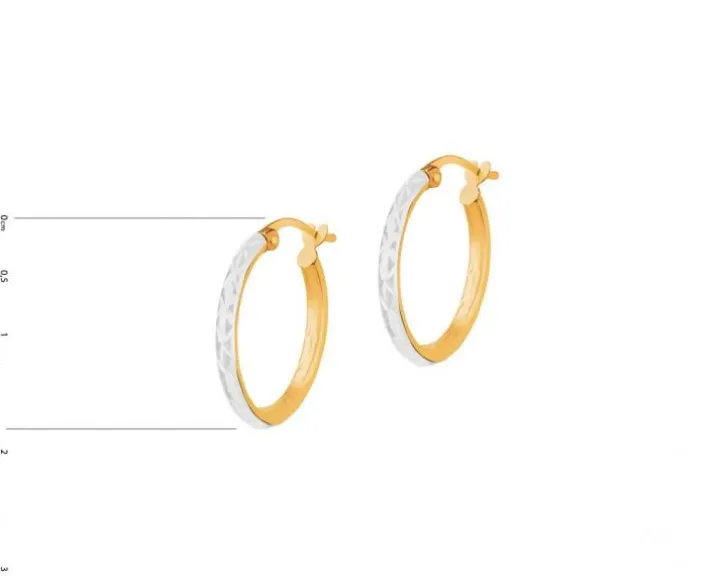 Zlote kolczyki - koła, 18 mm