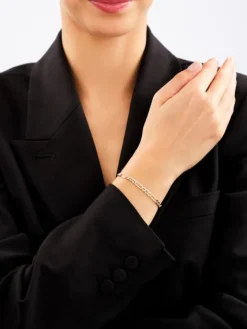 Złota bransoletka - figaro