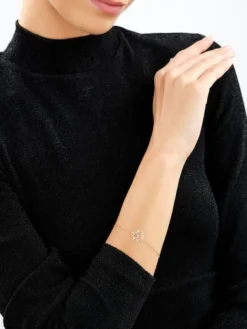 Złota bransoletka - koniczyna