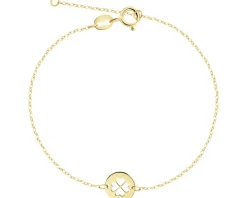 Złota bransoletka - koniczyna