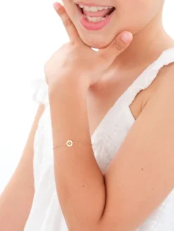 Złota bransoletka - koniczyna