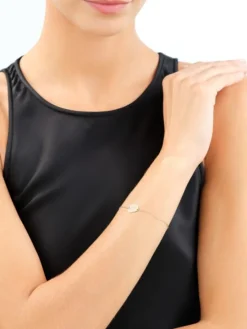 Złota bransoletka - kwiat