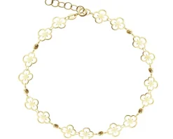 Złota bransoletka - kwiaty