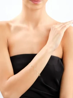 Złota bransoletka - liście