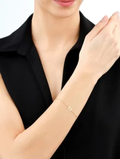 Złota bransoletka - motyl