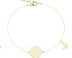 Złota bransoletka - motyle