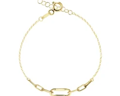 Złota bransoletka - paper clip