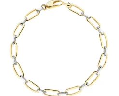 Złota bransoletka - paper clip