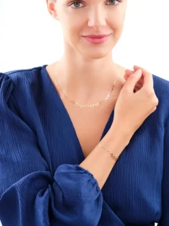 Złota bransoletka - serca