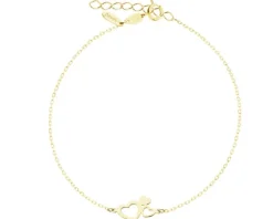 Złota bransoletka - serca