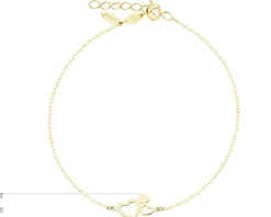 Złota bransoletka - serca