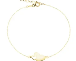 Złota bransoletka - serca