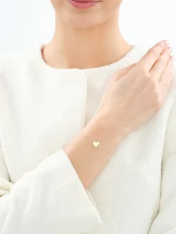 Złota bransoletka - serca