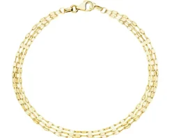 Złota bransoletka - skręcone blaszki