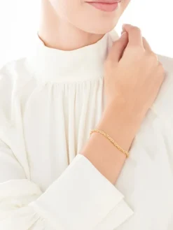 Złota bransoletka - splot królewski