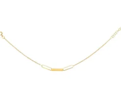 Złota bransoletka, ankier - paper clip