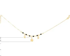 Złota bransoletka, ankier - gwiazdy