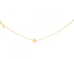 Złota bransoletka, ankier - serce