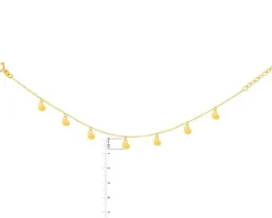 Złota bransoletka, ankier - serca