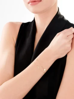 Złota bransoletka, ankier - koła, nieskończoność