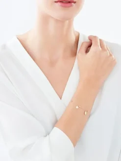 Złota bransoletka, ankier - koła