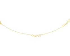 Złota bransoletka, ankier - nieskończoność, serca