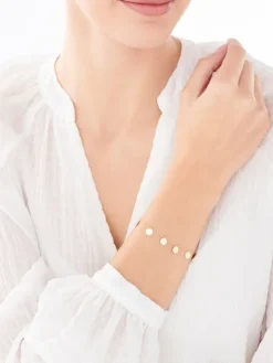 Złota bransoletka, ankier - koła