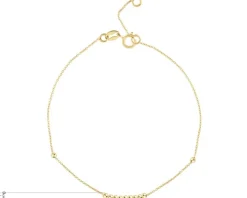 Złota bransoletka, ankier- kulki