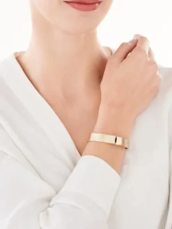 Złota bransoletka elastyczna bez zapięcia