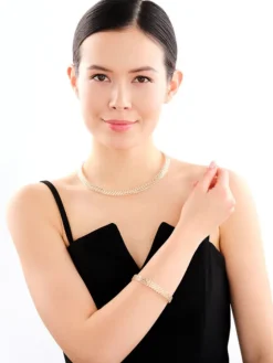 Złota bransoletka elastyczna