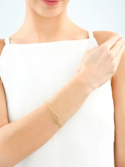 Złota bransoletka i naszyjnik - komplet