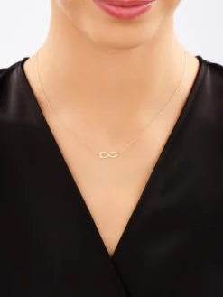 Złota bransoletka i naszyjnik - komplet - nieskończoności