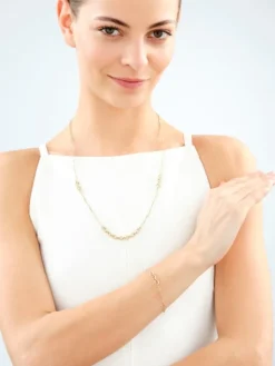 Złota bransoletka i naszyjnik - komplet