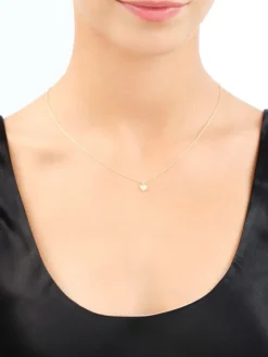 Złota bransoletka i naszyjnik - komplet - serce