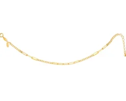 Złota bransoletka, paper clip - pancerka