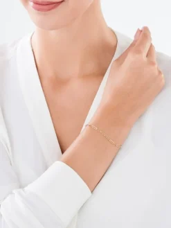 Złota bransoletka, paper clip - pancerka