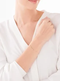 Złota bransoletka, skręcone blaszki