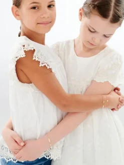 Złota bransoletka z blaszką - serce