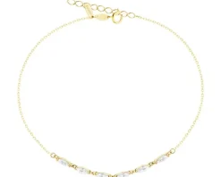 Złota bransoletka z cyrkoniami