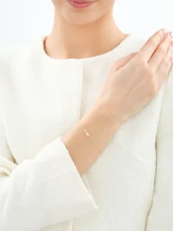 Złota bransoletka z cyrkonią - mama