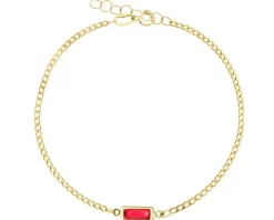 Złota bransoletka z cyrkonią